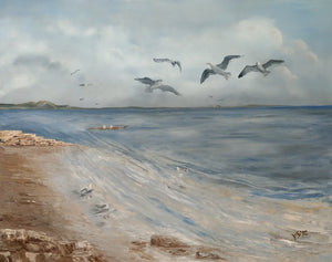 Lyme Bay in a new painting